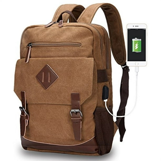Vintage Men's Leather Backpack Messenger Bags Satchel Laptop Travel Rucksack New 